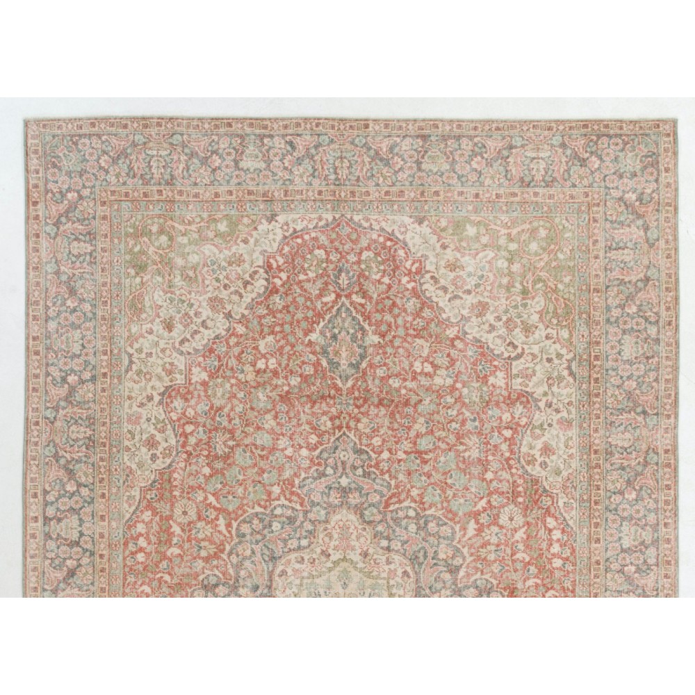 Fine Unique Handmade Anatolian Wool Area Rug in Muted Colors