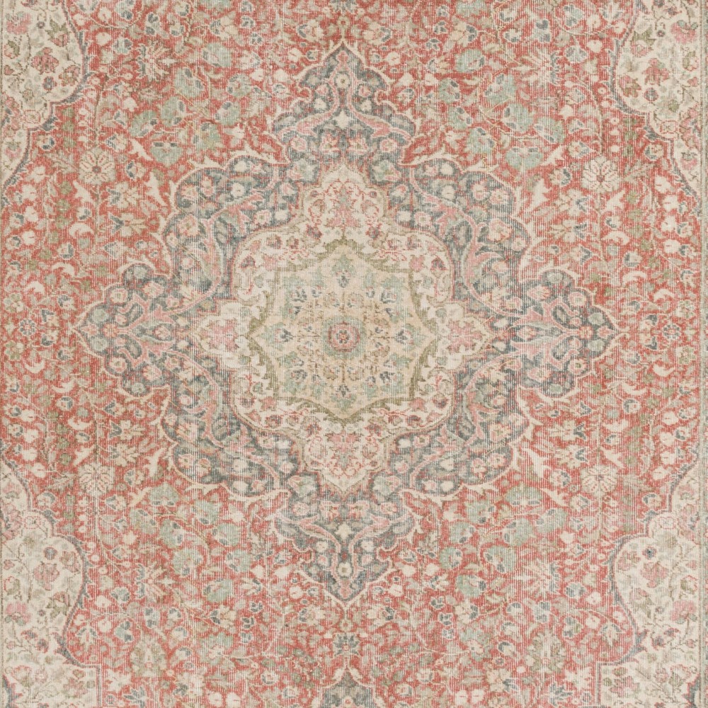 Fine Hand-knotted Turkish Wool Area Rug in Muted Colors for Rustic, Country & Farmhouse Decor Fine Hand-knotted Turkish Wool Area Rug in Muted Colors for Rustic, Country & Farmhouse Decor