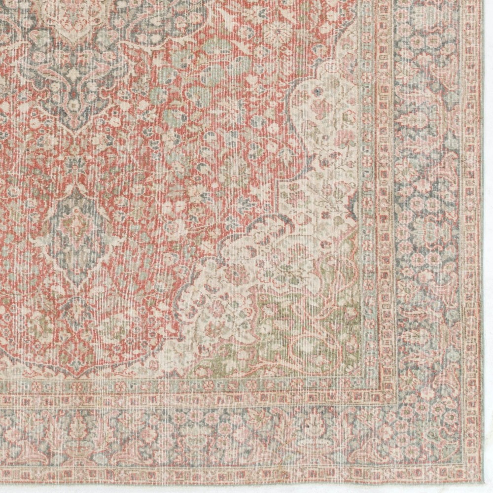 Fine Hand-knotted Turkish Wool Area Rug in Muted Colors for Rustic, Country & Farmhouse Decor Fine Hand-knotted Turkish Wool Area Rug in Muted Colors for Rustic, Country & Farmhouse Decor