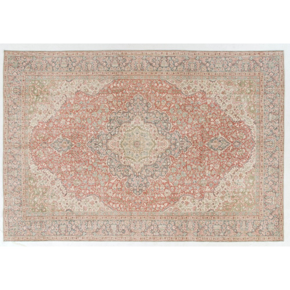 Fine Unique Handmade Anatolian Wool Area Rug in Muted Colors