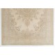 One-of-a-Kind Fine Vintage Hereke Wool Rug in Soft Beige & Mint Green One-of-a-Kind Fine Vintage Hereke Wool Rug in Soft Beige & Mint Green