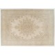 One-of-a-Kind Fine Vintage Hereke Wool Rug in Soft Beige & Mint Green One-of-a-Kind Fine Vintage Hereke Wool Rug in Soft Beige & Mint Green