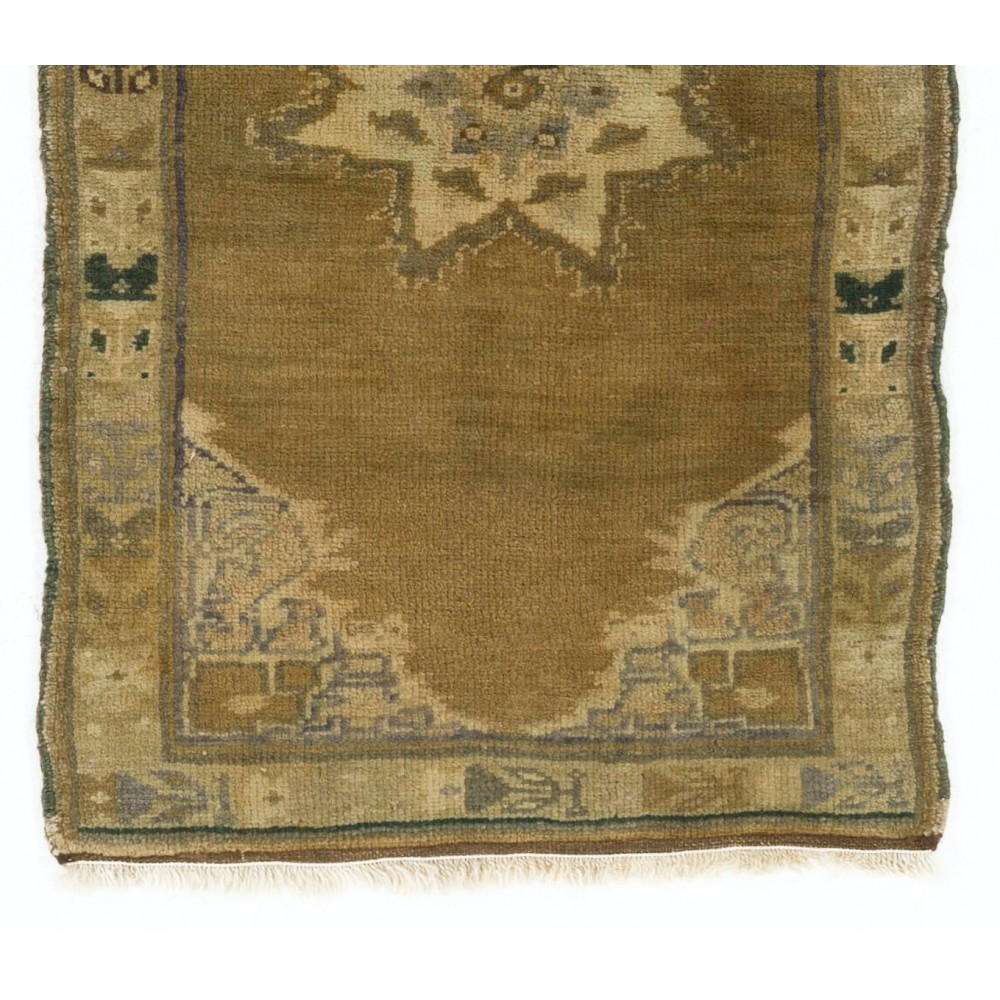 Vintage Handmade Turkish Village Accent Rug (Cushion or Seat Cover, Doormat)