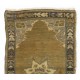 Vintage Turkish Oushak Small Area Rug in Muted Pastel Tones. Handknotted Door Mat, Seat Cover