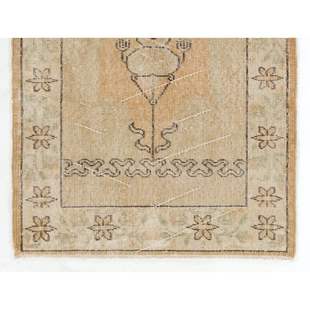 Handmade Turkish Village Accent Rug (Cushion or Seat Cover, Doormat)