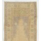 Faded Vintage Prayer Rug. Handmade Central Anatolian Rug in Neutral Colors