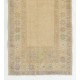 Faded Vintage Handmade Turkish Prayer Rug in Neutral Colors