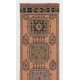 Vintage Turkish Oushak Runner Rug. Handmade Rug for Hallway