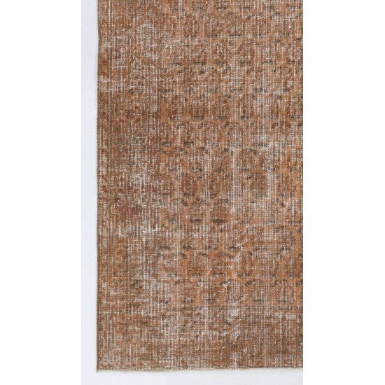 Distressed Vintage Handmade Turkish Area Rug for Modern Interiros