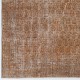 Distressed Vintage Handmade Turkish Area Rug, Modern Dark Orange Accent Rug