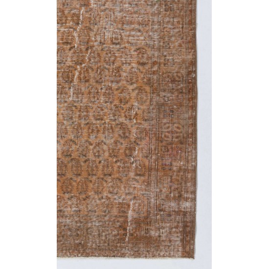 Distressed Vintage Handmade Turkish Area Rug for Modern Interiros