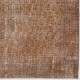 Distressed Vintage Handmade Turkish Area Rug, Modern Dark Orange Accent Rug