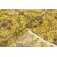 Yellow Color Overdyed Handmade Vintage Turkish Rug with Floral Design