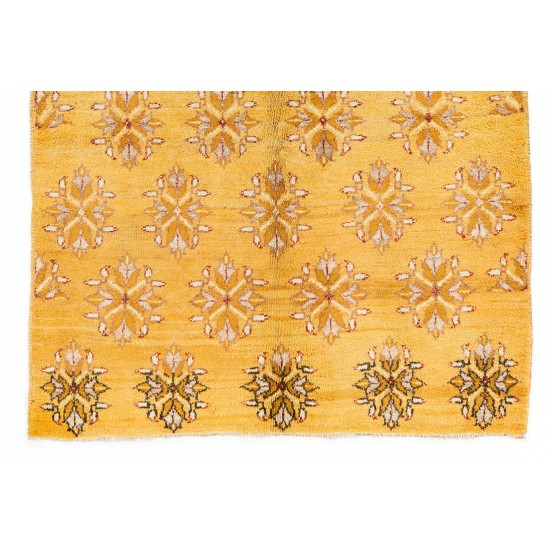Mid-Century Karapinar Rug in Butterscotch Yellow Color