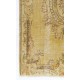 Modern Handmade Baroque Style Turkish Rug Redyed in Yellow Color