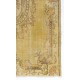 Modern Handmade Baroque Style Turkish Rug Redyed in Yellow Color