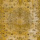 Vintage Turkish Rug Over-dyed in Yellow Color with Medallion Design Vintage Turkish Rug Over-dyed in Yellow Color with Medallion Design