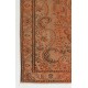 Modern Area Rug Re-Dyed in Orange, Handknotted in Turkey