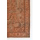 Modern Area Rug Re-Dyed in Orange, Handknotted in Turkey