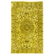 Vintage Hand-knotted Wool Rug OverDyed in Yellow for Modern Interiors